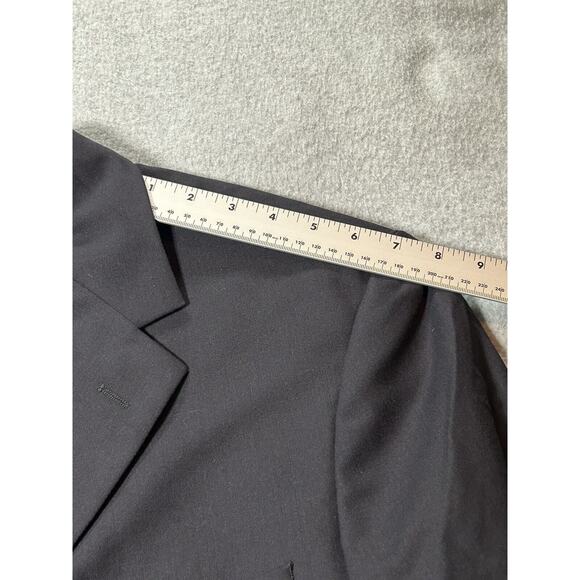 Brooks Brother 346 Suit Jacket Mens 42L Black Wool Blazer Sport Coat Long Sleeve - Picture 13 of 13